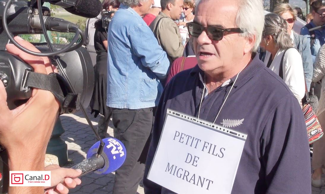Manifestations pro et anti réfugiés à Pierrefeu