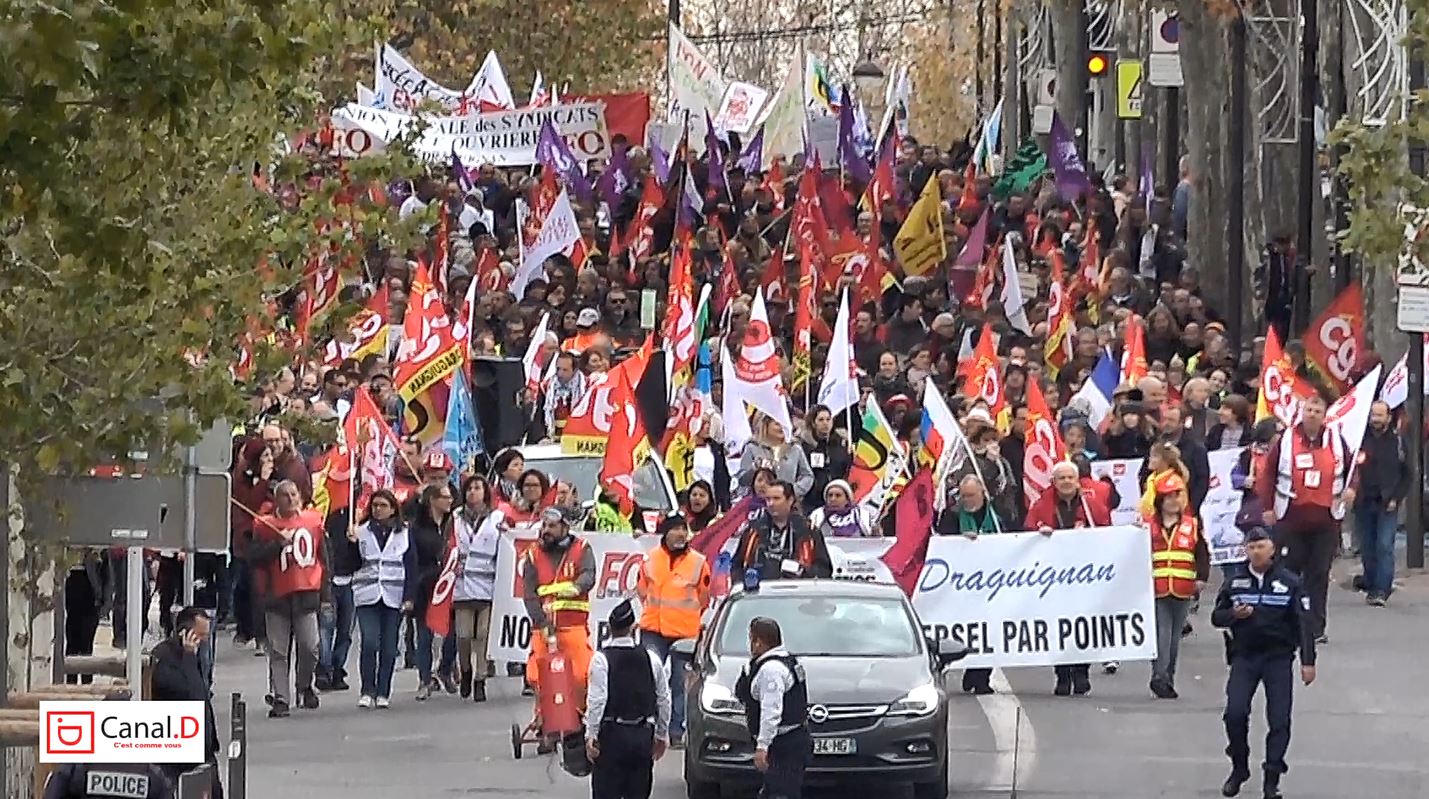 Draguignan : 1500 manifestants contre la réforme des retraites