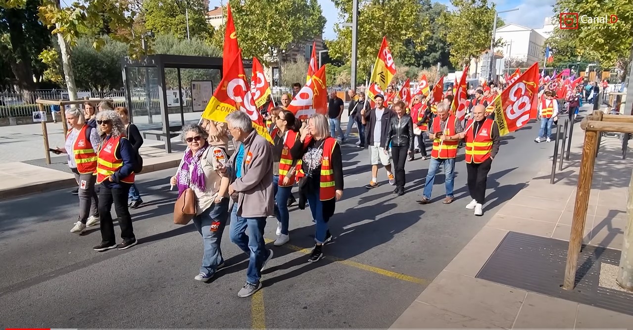 Draguignan Journée de grève pour les salaires et les retraites