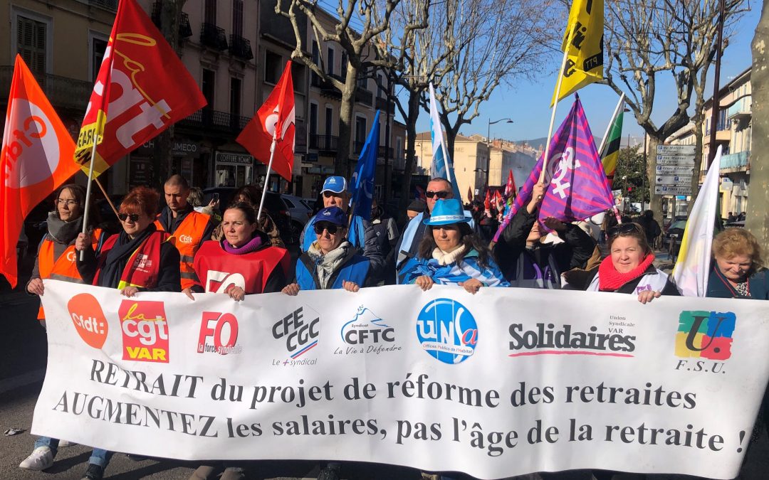 Réforme des retraites : la mobilisation en hausse à Draguignan