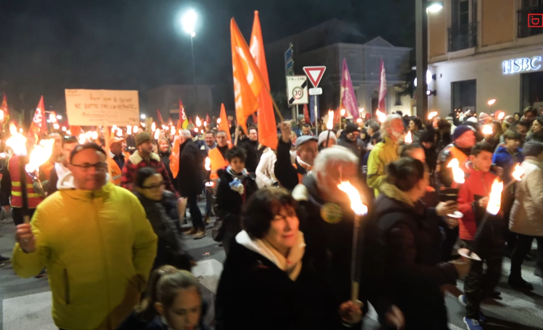 Nouvelle manifestation contre la réforme des retraites à Draguignan